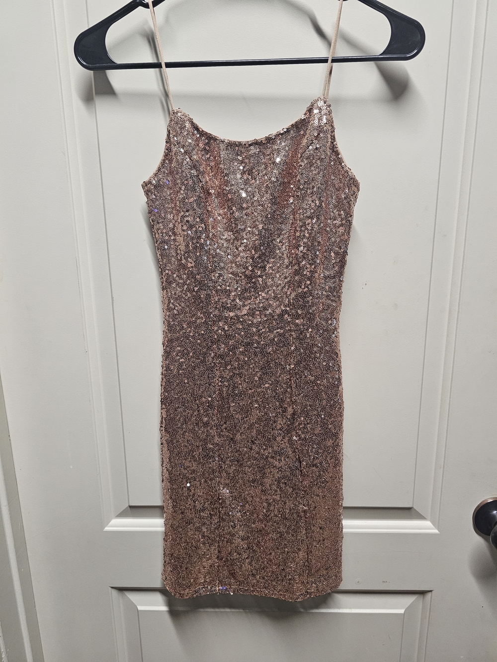 Lulu's Homecoming Or Party Dress - Womens Size XXS - Rose Gold Sequin Mini